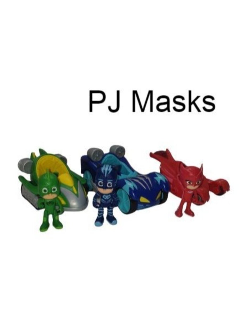 PJ Masks Turbo Blast Racers Deluxe Gekko Owlette Catboy Bundle NWOT